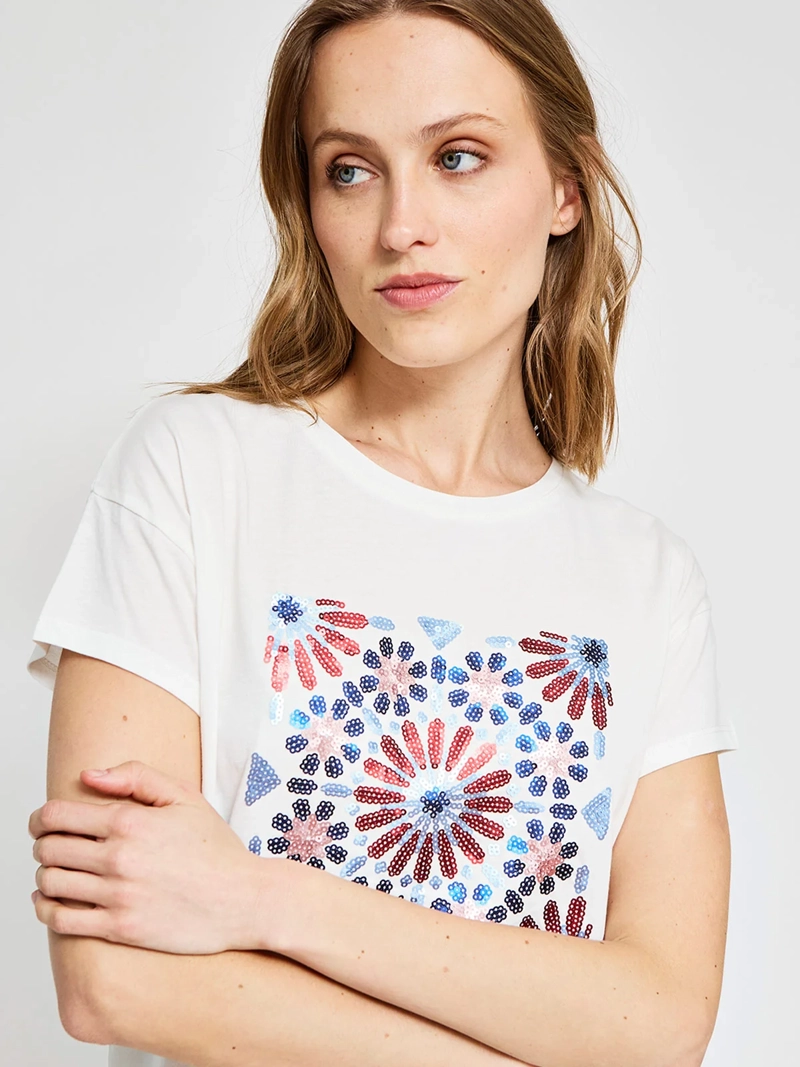 POLERA MUJER SFERA ALGODÓN MANGA CORTA - 3