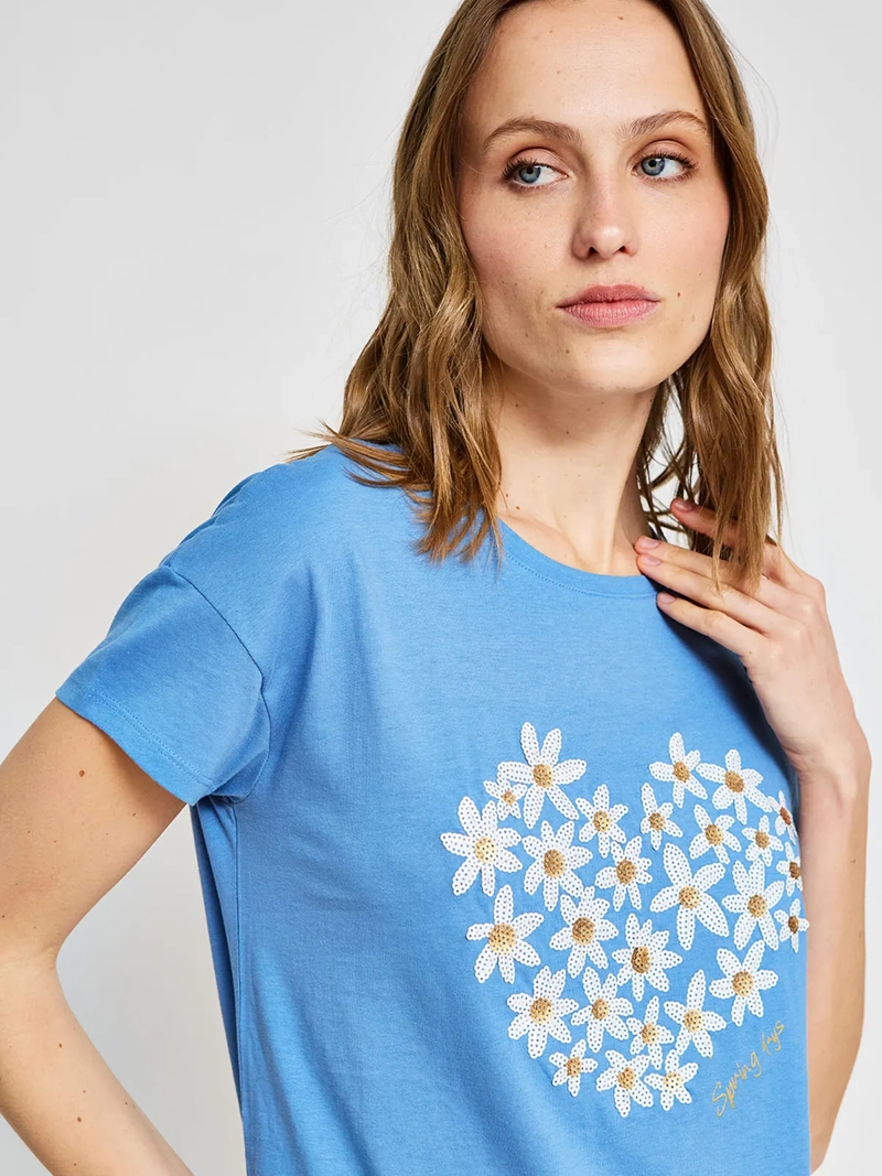 POLERA MUJER SFERA ALGODÓN MANGA CORTA - 3