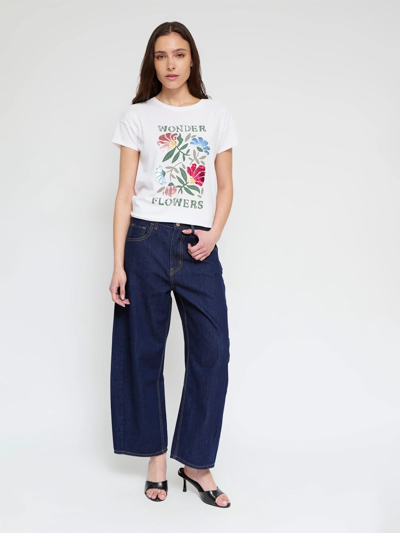 POLERA MUJER SFERA ALGODÓN MANGA CORTA - 4