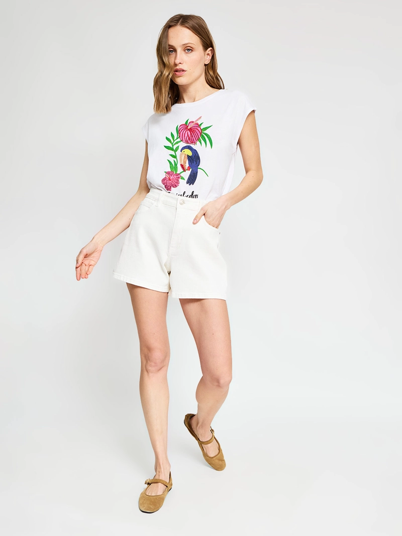 POLERA MUJER SFERA ALGODÓN LENTEJUELAS - 4