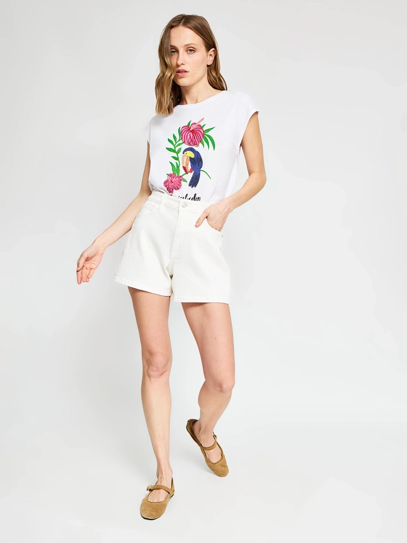 POLERA MUJER SFERA ALGODÓN LENTEJUELAS - 4