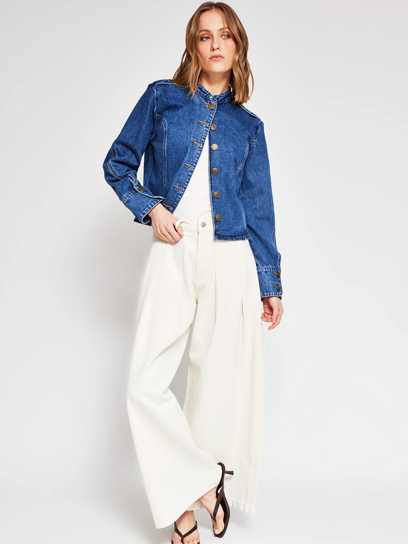 CHAQUETA MUJER MARQUIS ALGODÓN MILITAR DENIM - 6