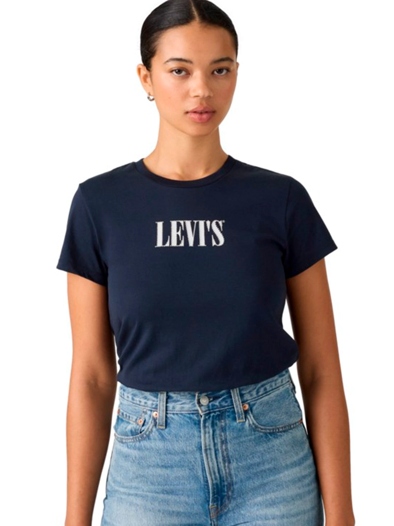 POLERA MUJER LEVI'S ALGODÓN MANGA CORTA THE PERFECT TEE SERIF STUD OUTLINE - 2