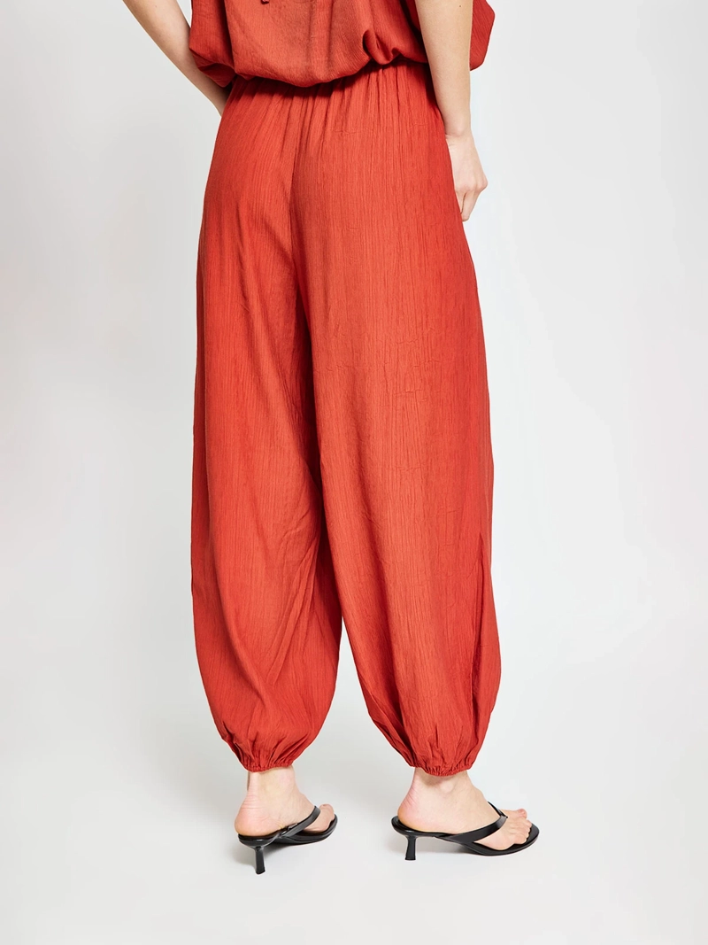 PANTALÓN MUJER MARQUIS BOMBACHO FLUIDO TERRACOTA - 4
