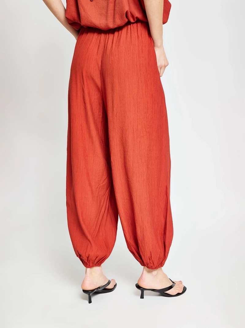 PANTALÓN MUJER MARQUIS BOMBACHO FLUIDO TERRACOTA - 4