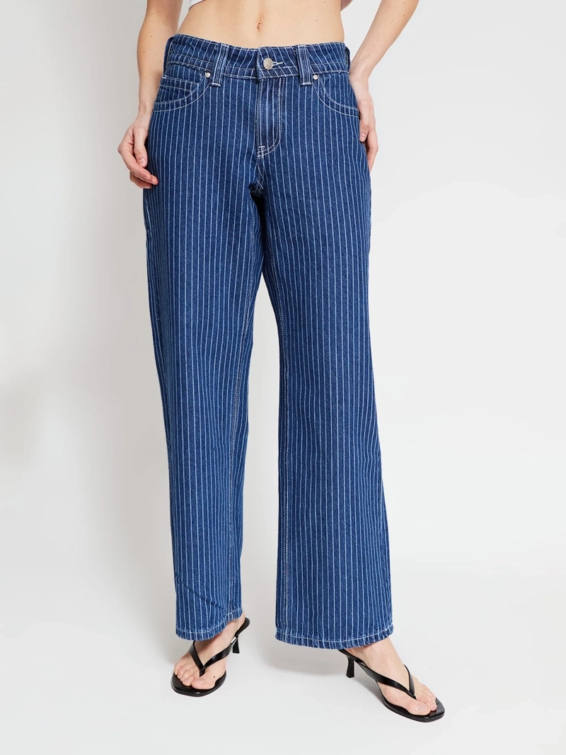 JEANS MUJER INDEX ALGODÓN RAYAS - 2