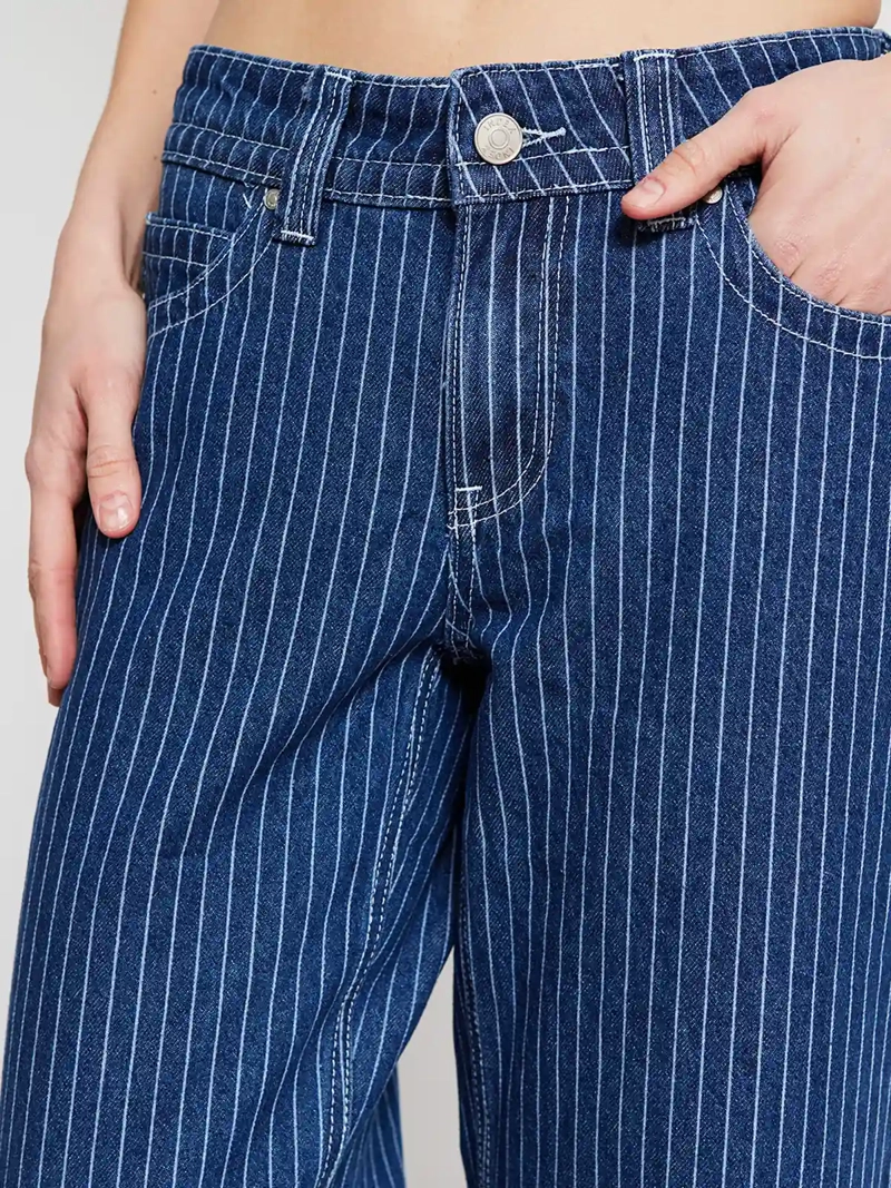 JEANS MUJER INDEX ALGODÓN RAYAS - 4