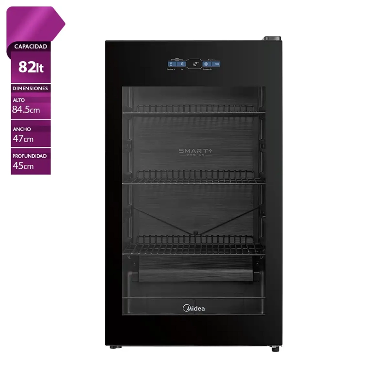 REFRIGERADOR MONO PUERTA MIDEA BEERCOOLER MDRW150FGG22 82L NO FROST NEGRO - 1