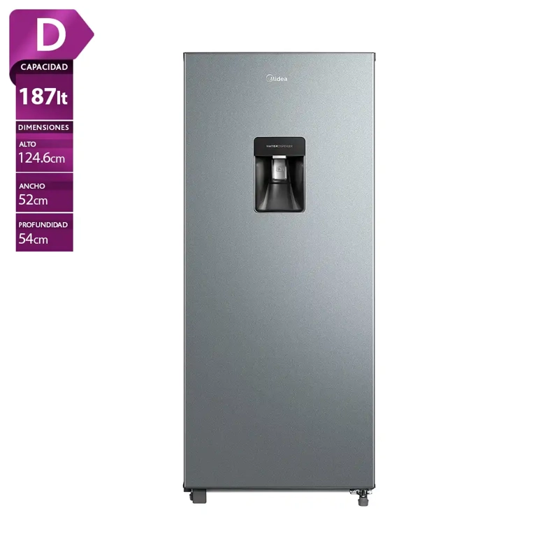 MIDEA REFRIGERADOR MONO PUERTA MIDEA MDRD268FGE50W 187L FRÍO DIRECTO PLATA
