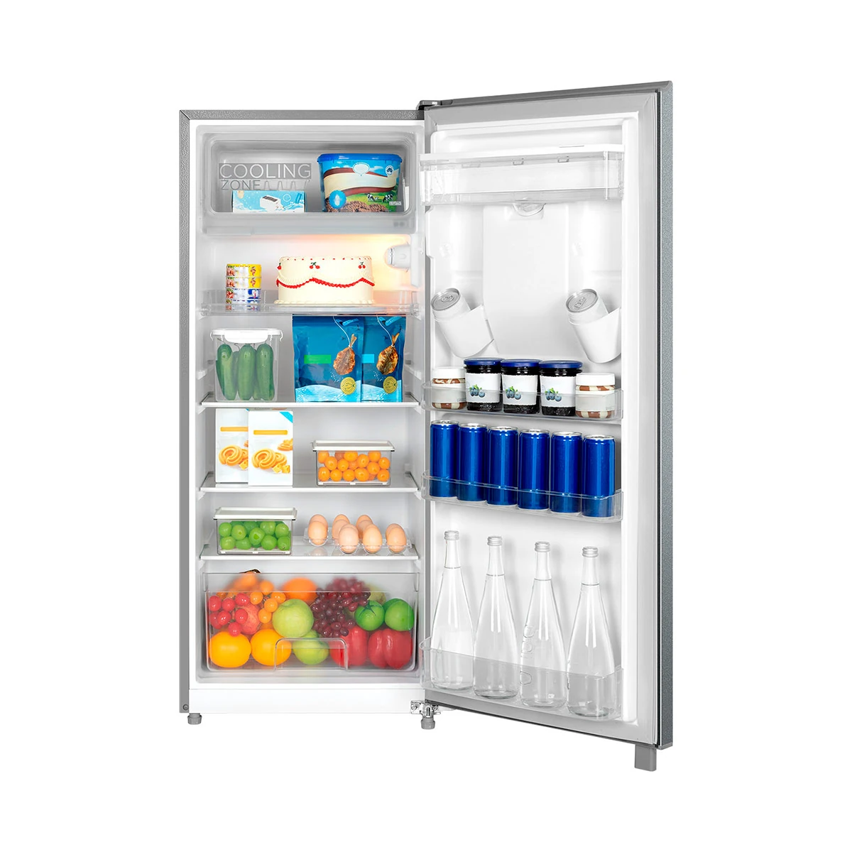 REFRIGERADOR MONO PUERTA MIDEA MDRD268FGE50W 187L FRÍO DIRECTO PLATA - 4