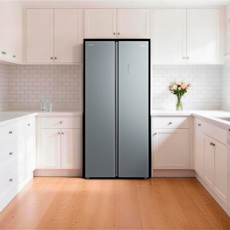 REFRIGERADOR SIDE BY SIDE MIDEA MDRS629FGE50 461L NO FROST PLATA - 14