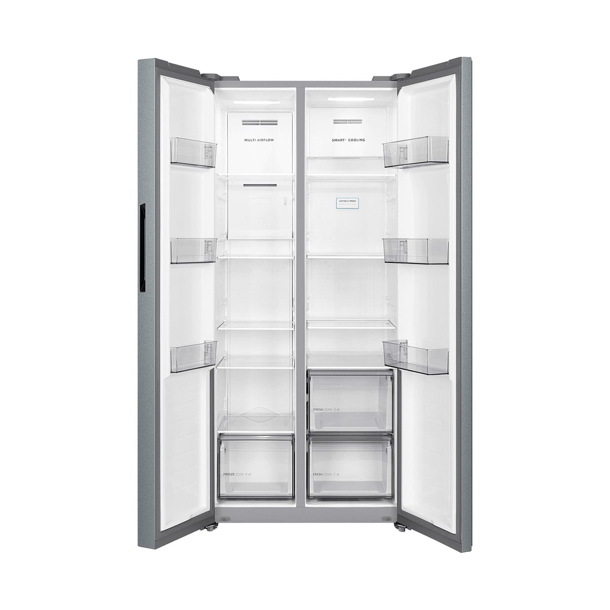 REFRIGERADOR SIDE BY SIDE MIDEA MDRS629FGE50 461L NO FROST PLATA - 3