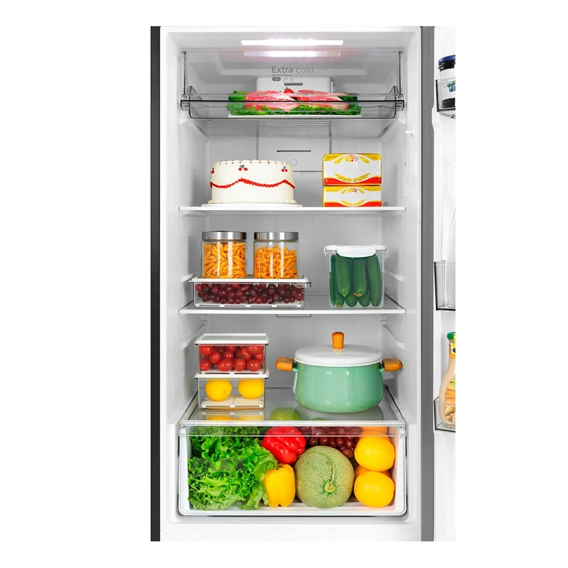REFRIGERADOR TOP FREEZER MIDEA MDRT533EVE50 379L NO FROST PLATA - 11