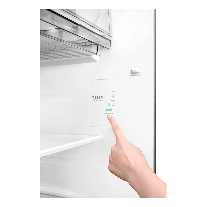 REFRIGERADOR TOP FREEZER MIDEA MDRT533EVE50 379L NO FROST PLATA - 12