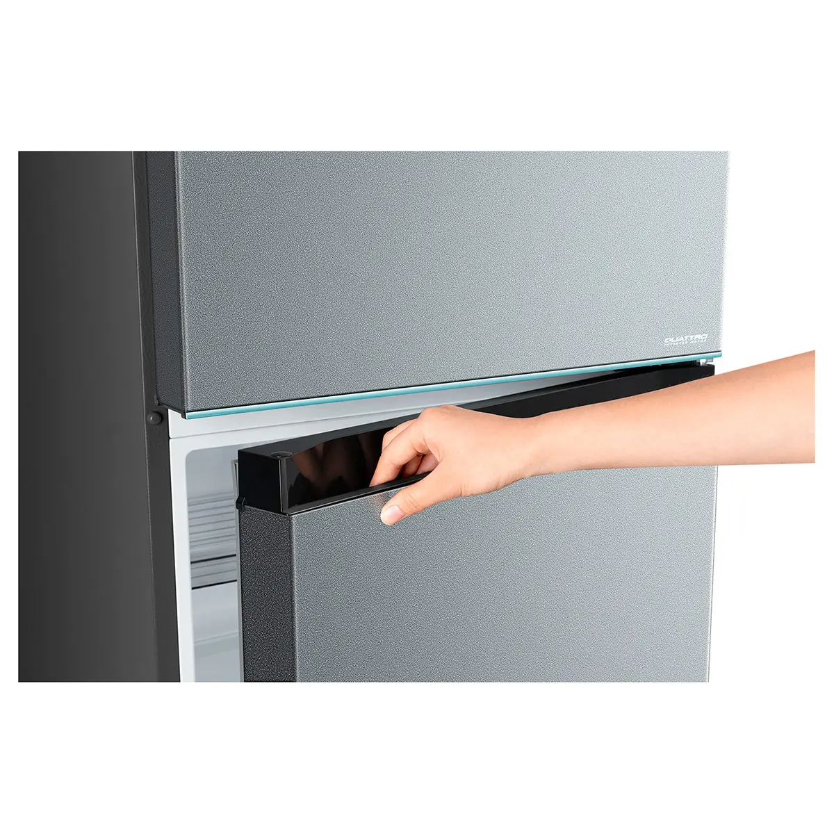 REFRIGERADOR TOP FREEZER MIDEA MDRT533EVE50 379L NO FROST PLATA - 10