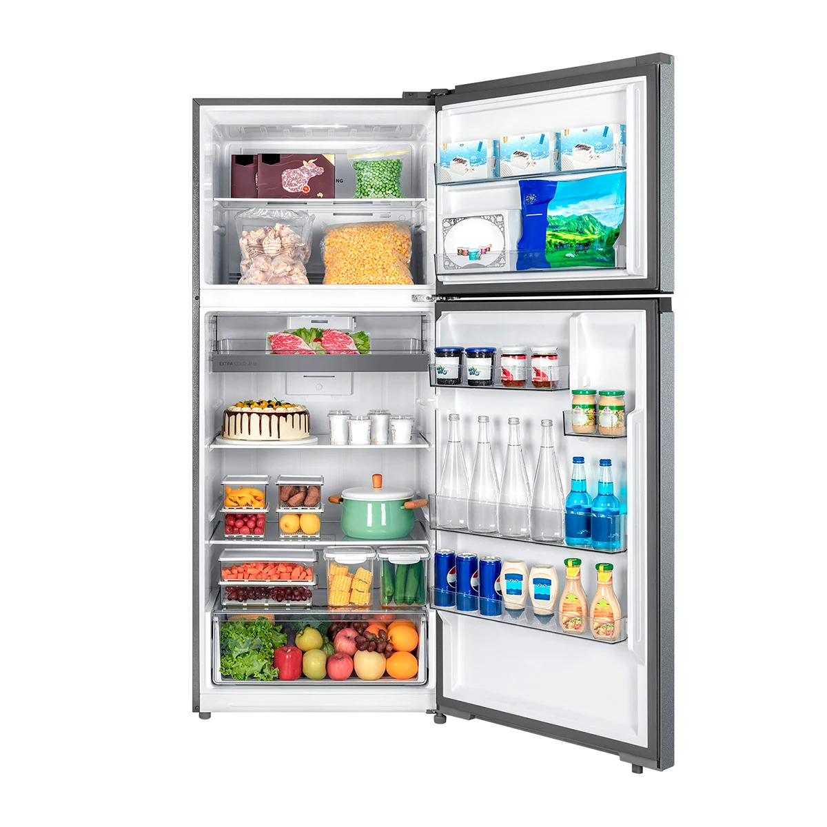 REFRIGERADOR TOP FREEZER MIDEA MDRT611EVE50 454L NO FROST PLATA - 4