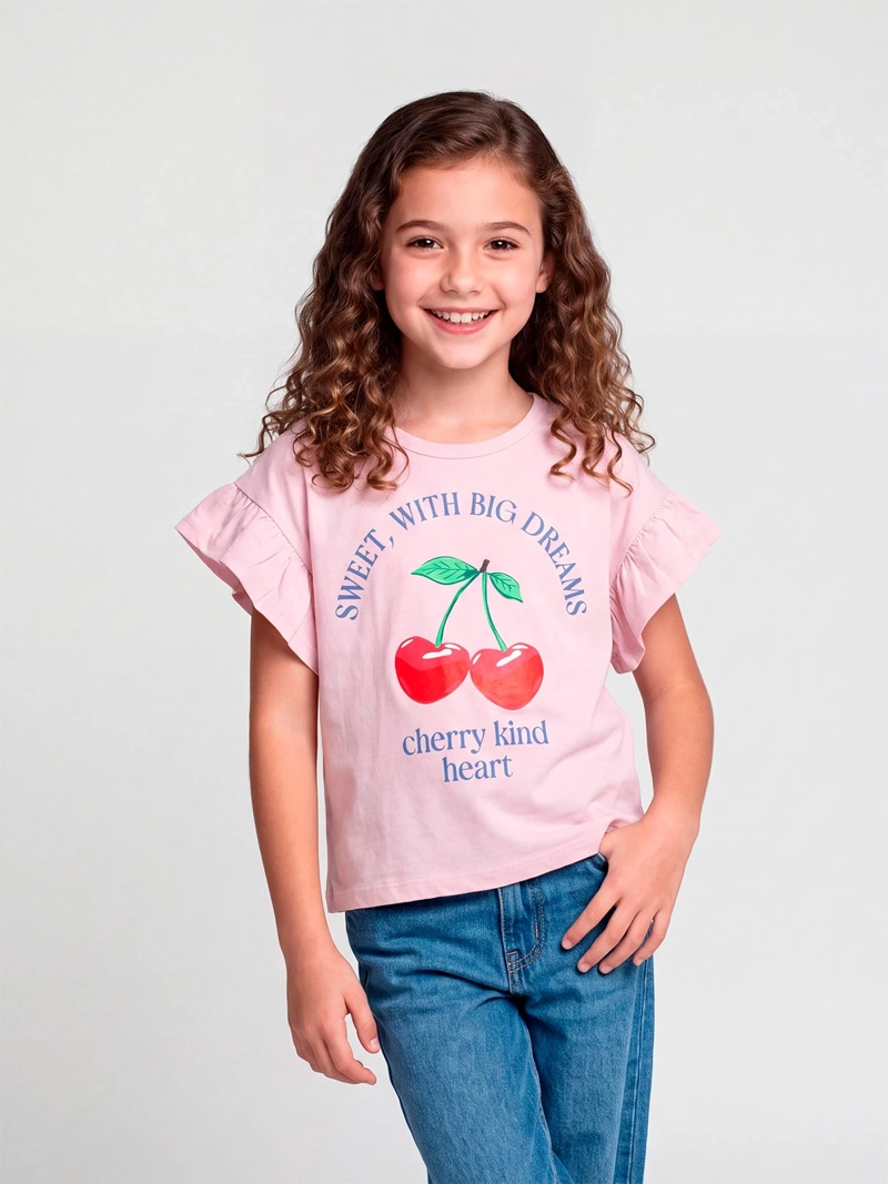 POLERA NIÑA HARVEST MANGA CORTA ADAPTADA CON BROCHES EN LA ESPALDA