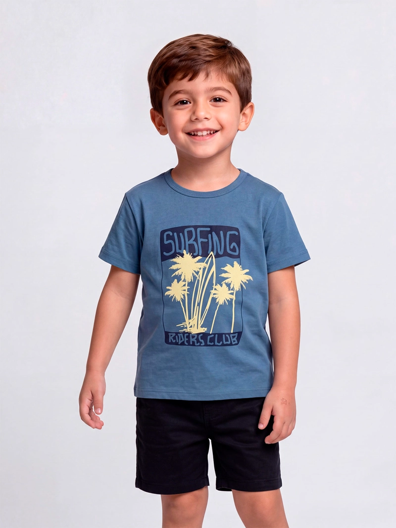 POLERA NIÑO HARVEST MANGA CORTA ADAPTADA BROCHES ESPALDA SALIDA MANGUERA