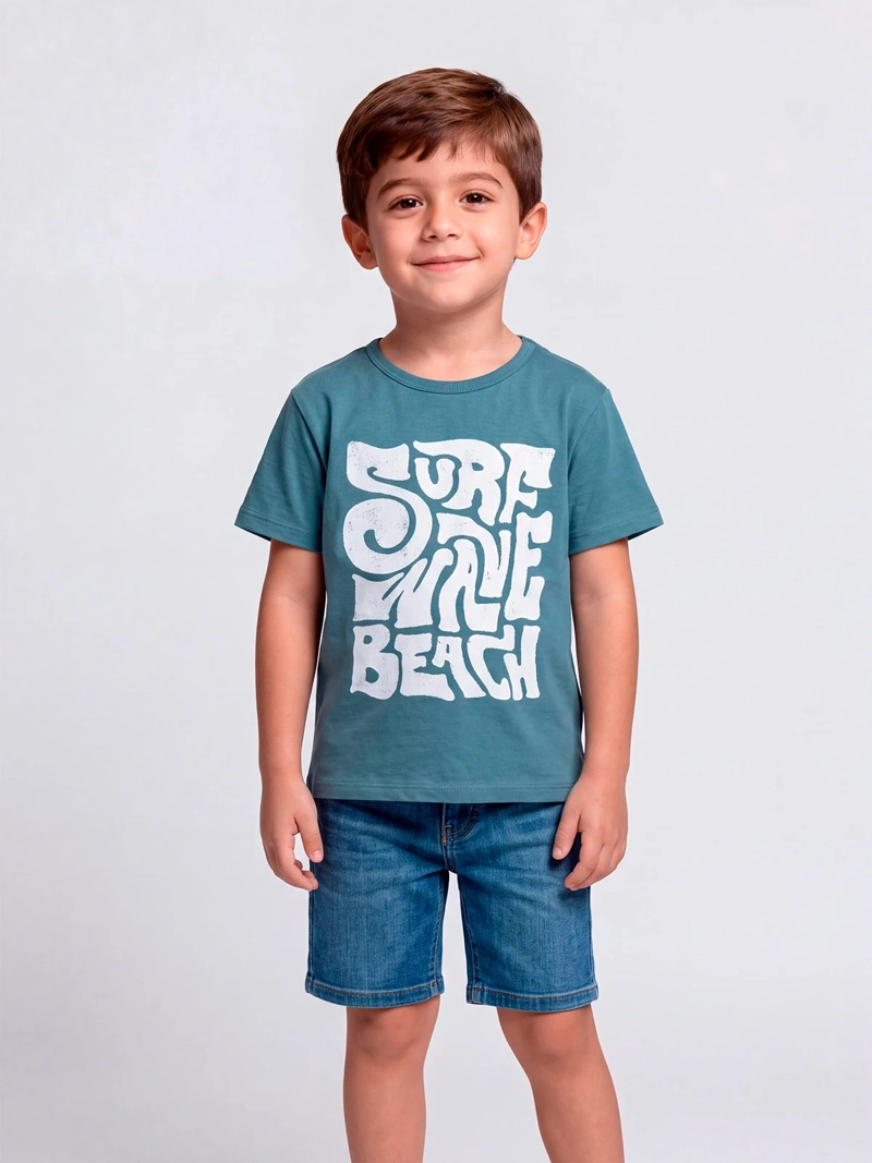 POLERA NIÑO HARVEST MANGA CORTA ADAPTADA BROCHES ESPALDA SALIDA MANGUERA