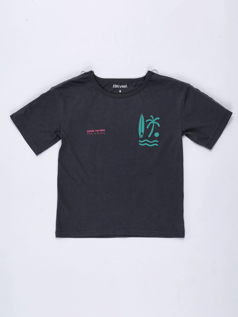 POLERA NIÑO HARVEST MANGA CORTA ADAPTADA CON CIERRES EN EL HOMBRO SALIDA MANGUERA