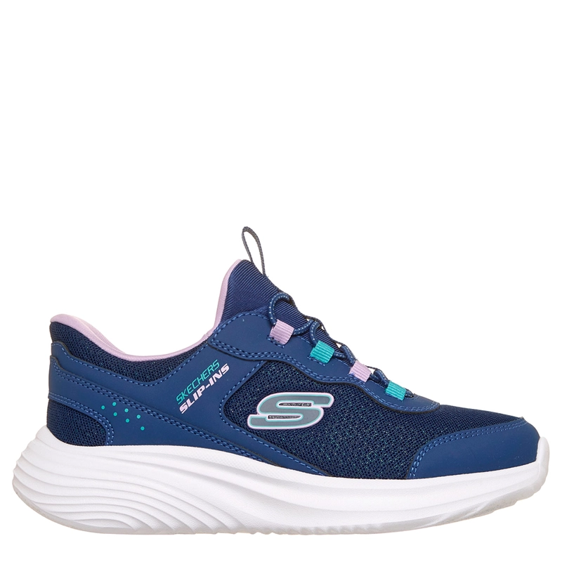 ZAPATILLAS NIÑA SKECHERS URBANAS AZUL MARINO SLIP-INS BOUNDER PRO