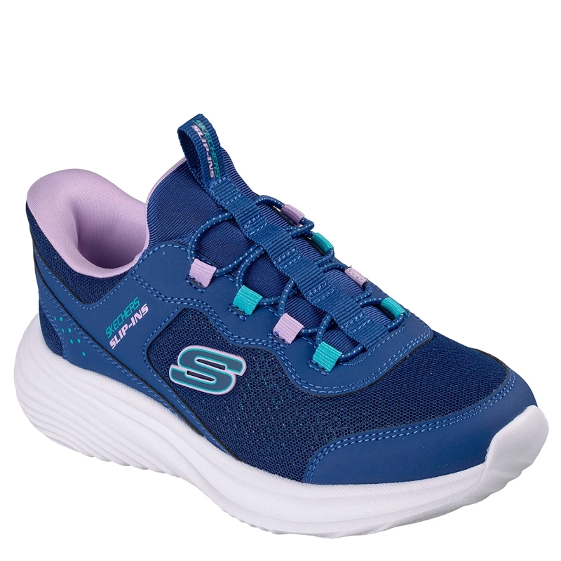 ZAPATILLAS NIÑA SKECHERS URBANAS AZUL MARINO SLIP-INS BOUNDER PRO - 2