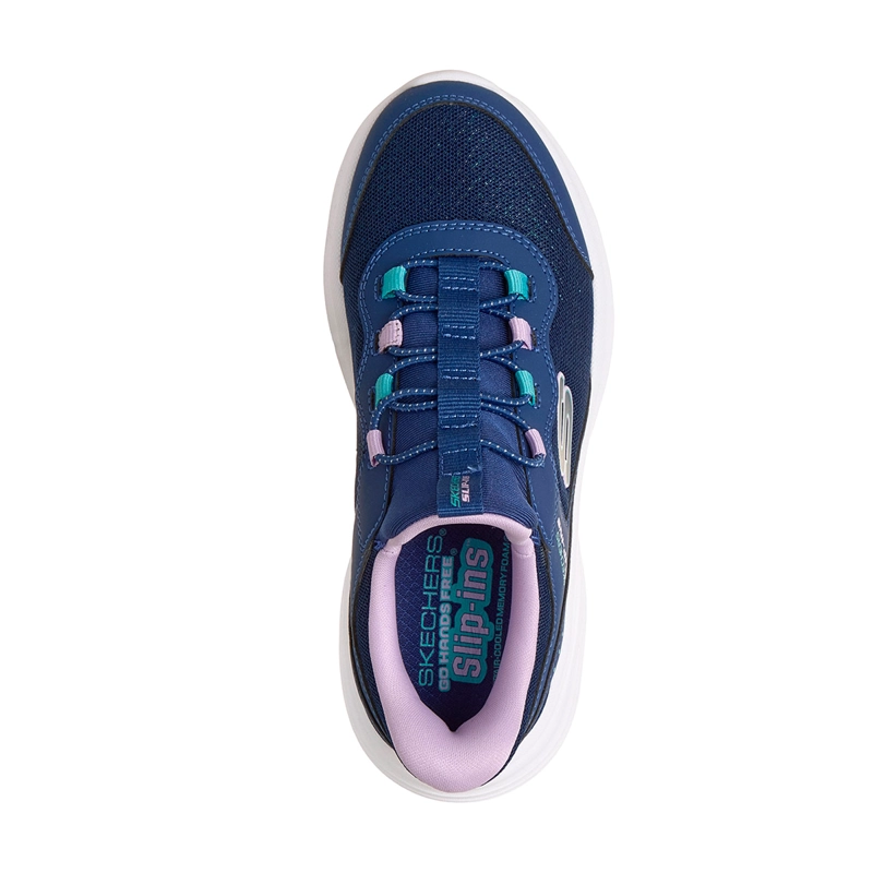 ZAPATILLAS NIÑA SKECHERS URBANAS AZUL MARINO SLIP-INS BOUNDER PRO - 5