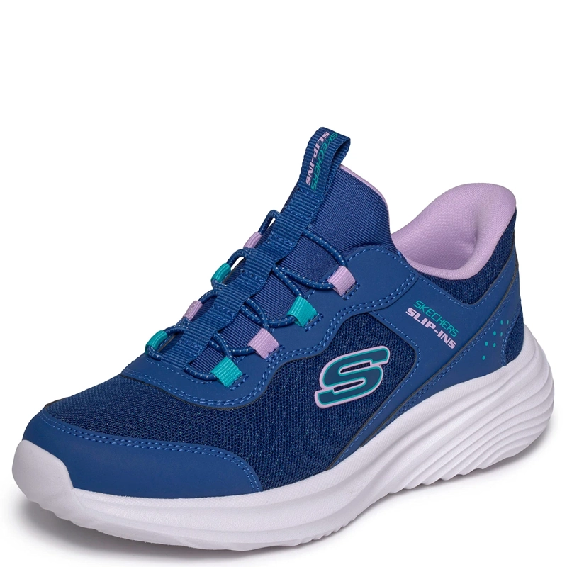 ZAPATILLAS NIÑA SKECHERS URBANAS AZUL MARINO SLIP-INS BOUNDER PRO - 4
