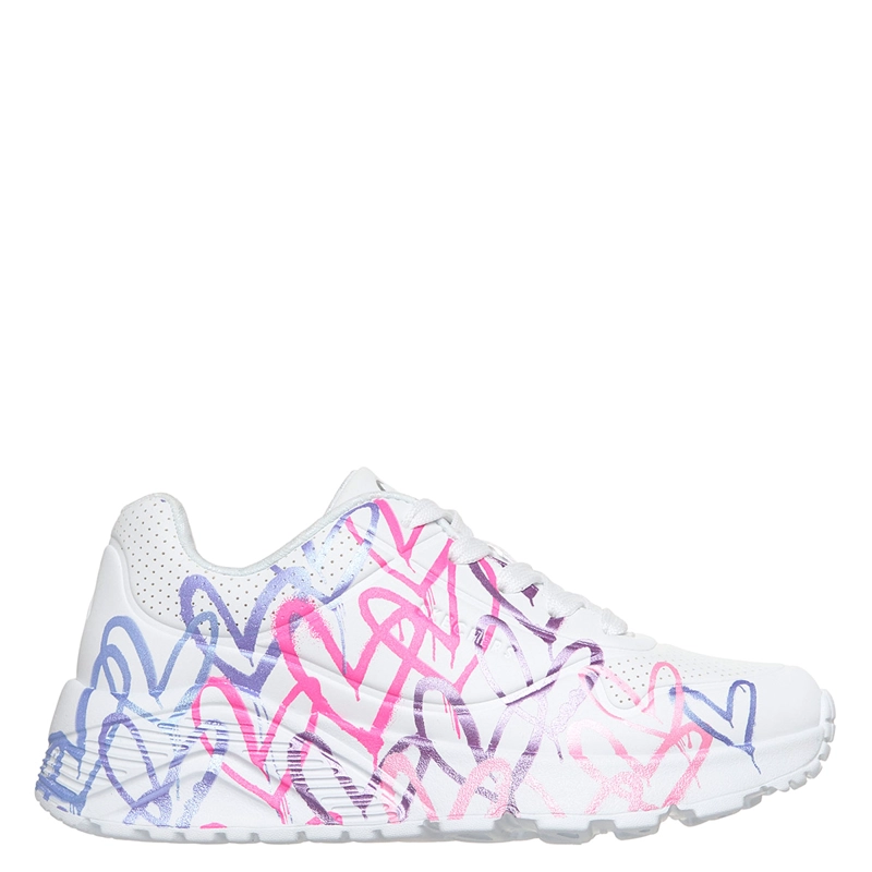 ZAPATILLAS NIÑA SKECHERS CASUALES BLANCA UNO LITE - 1