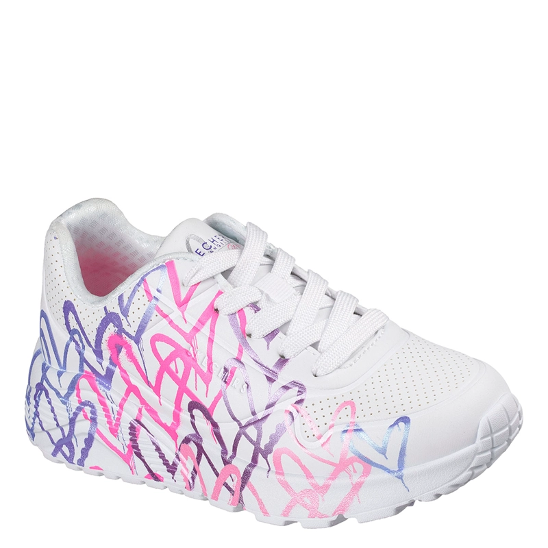 ZAPATILLAS NIÑA SKECHERS CASUALES BLANCA UNO LITE - 2