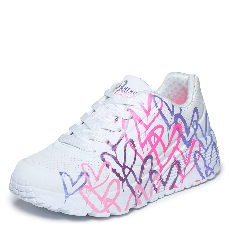 ZAPATILLAS NIÑA SKECHERS CASUALES BLANCA UNO LITE - 3
