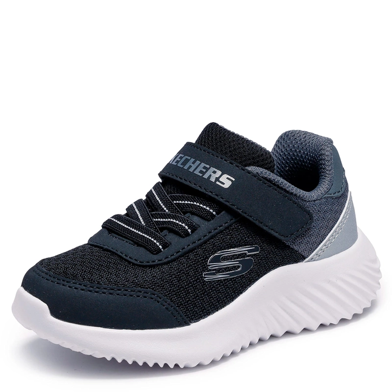 ZAPATILLAS NIÑO SKECHERS CASUALES NEGRO BOUNDER - 3