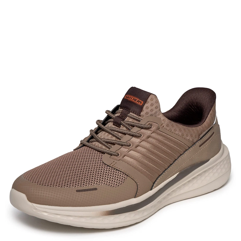 ZAPATILLAS HOMBRE SKECHERS CASUALES TAUPE SLIP-INS RELAXED FIT SLADE - 3