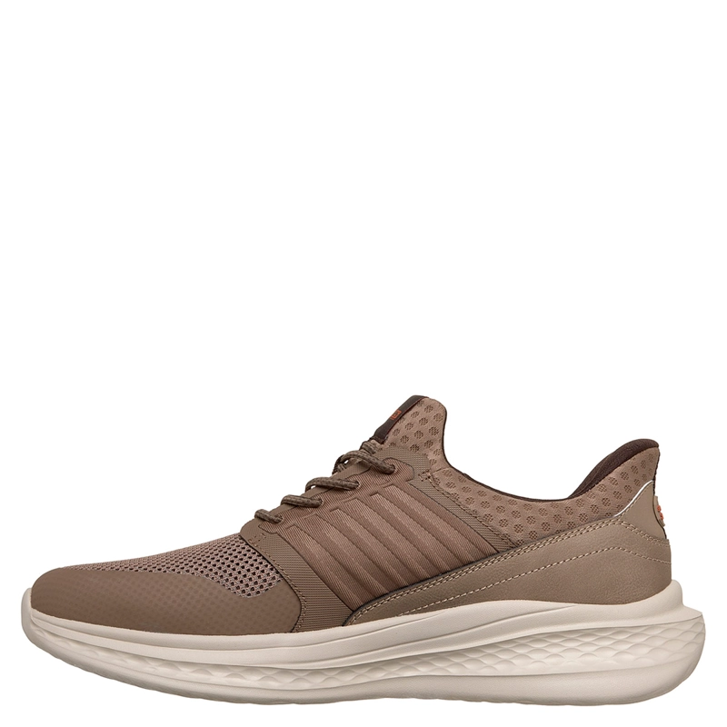 ZAPATILLAS HOMBRE SKECHERS CASUALES TAUPE SLIP-INS RELAXED FIT SLADE - 4