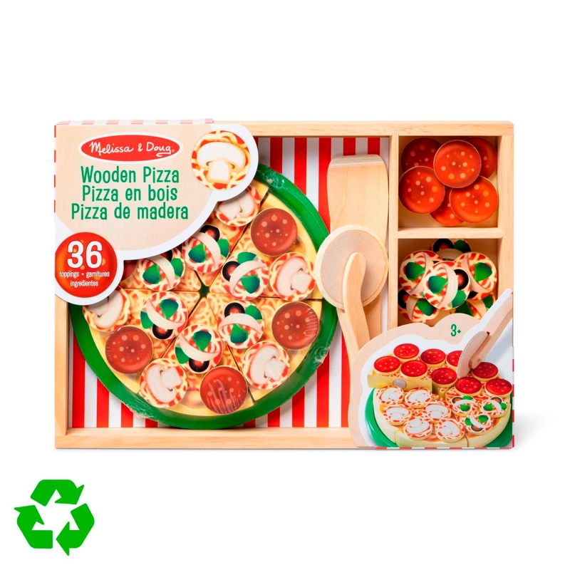 JUGUETE DE COCINA MELISSA & DOUG PIZZA DE MADERA - 2
