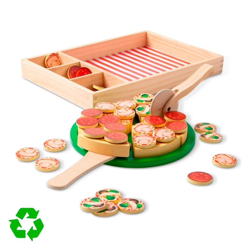 JUGUETE DE COCINA MELISSA & DOUG PIZZA DE MADERA - 3
