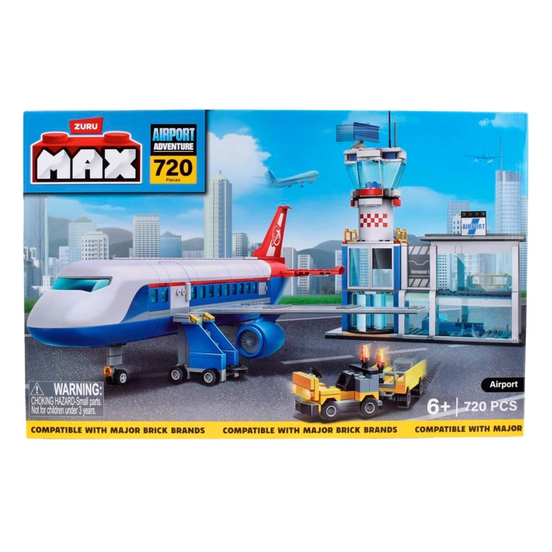 BLOQUES DE CONSTRUCCIÓN MAX FUN AEROPUERTO 720 PZS - 1