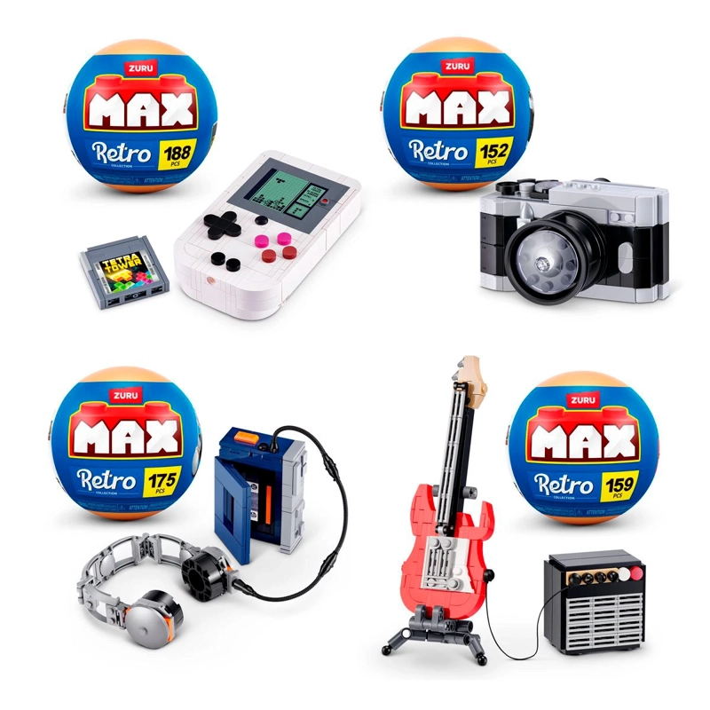 BLOQUES DE CONSTRUCCIÓN MAX RETRO SERIE 2 - CON DIFERENTES MODELOS DE PIEZAS - 9