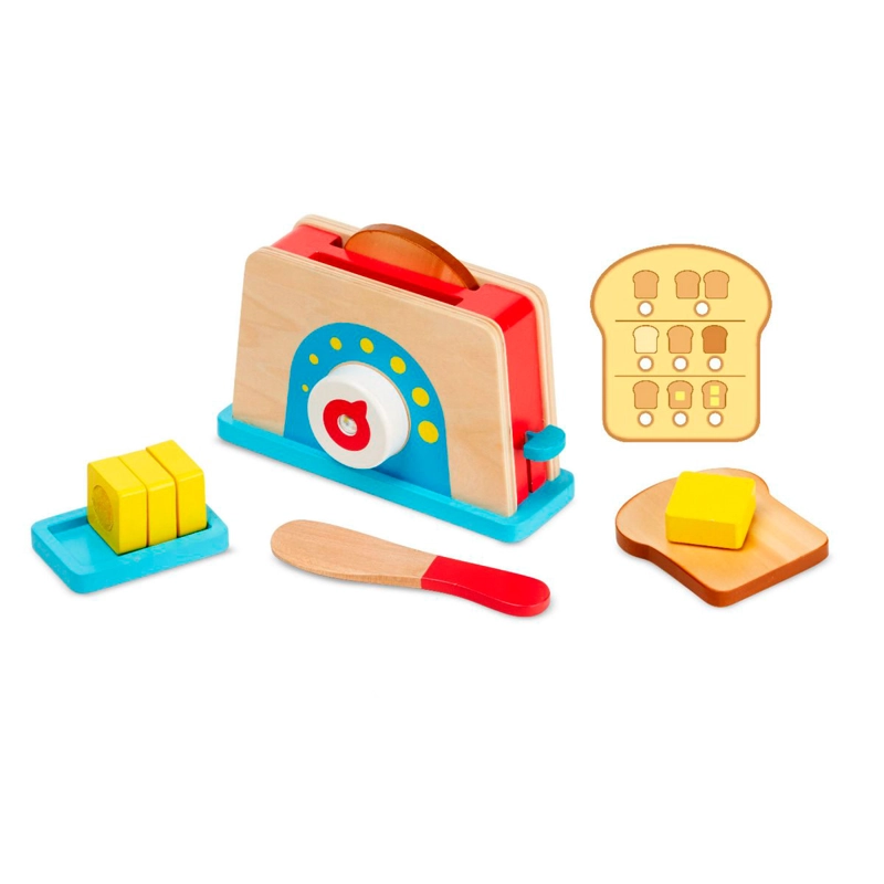 JUGUETE DE COCINA MELISSA & DOUG TOSTADORA PAN Y MANTEQUILLA - 1