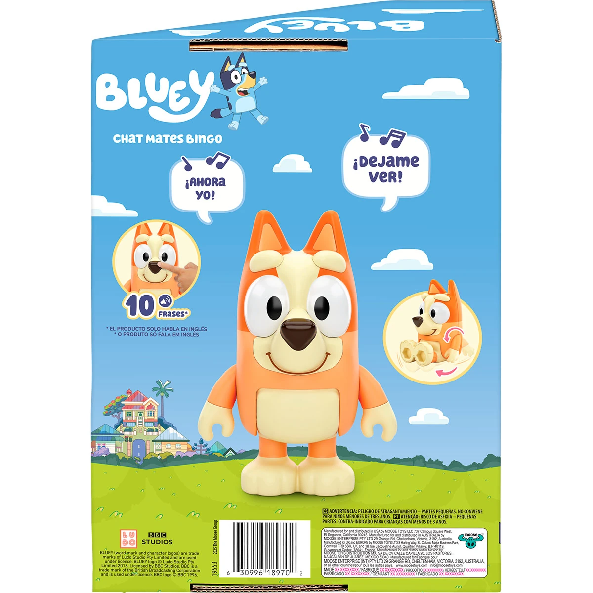 FIGURA PARLANTE BLUEY BINGO 10 FRASES 25 CM - 5