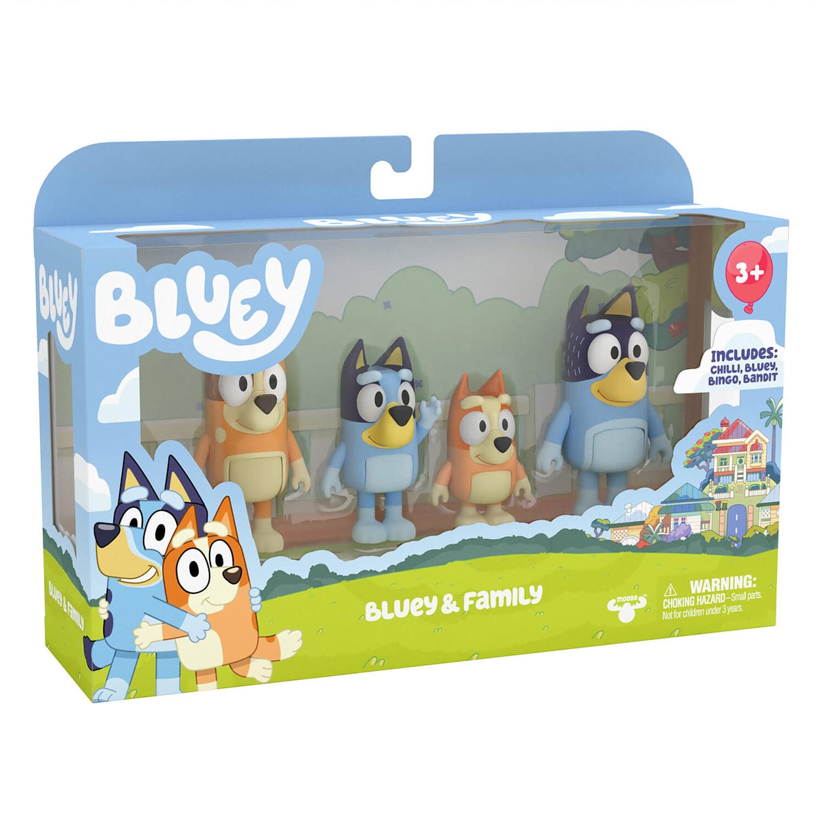 PACK 4 FIGURAS DE ACCIÓN BLUEY FAMILIA - 1