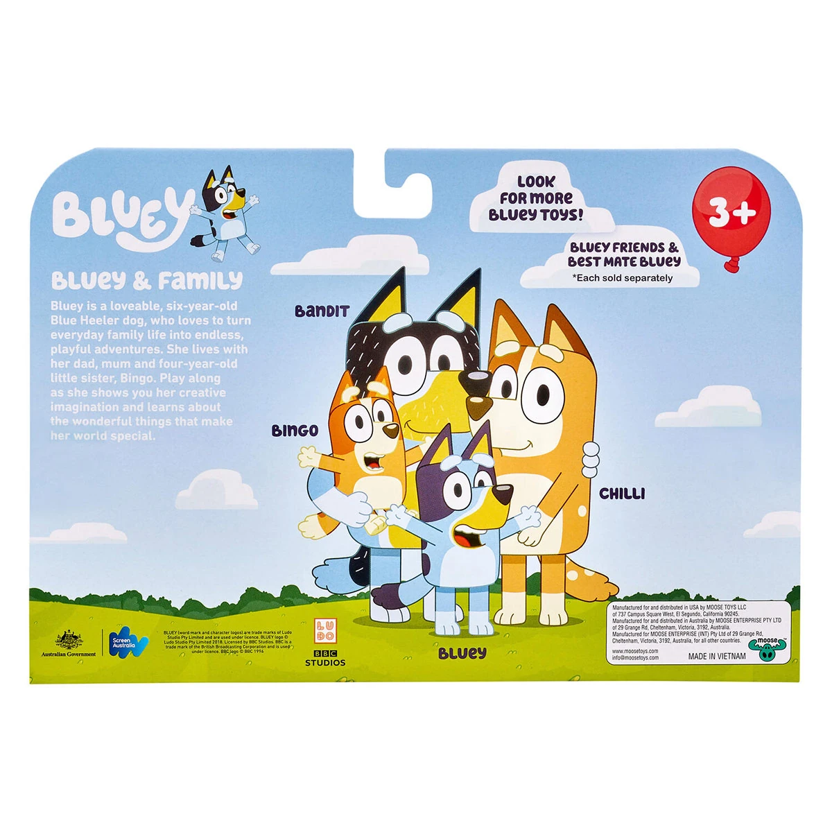 PACK 4 FIGURAS DE ACCIÓN BLUEY FAMILIA - 2