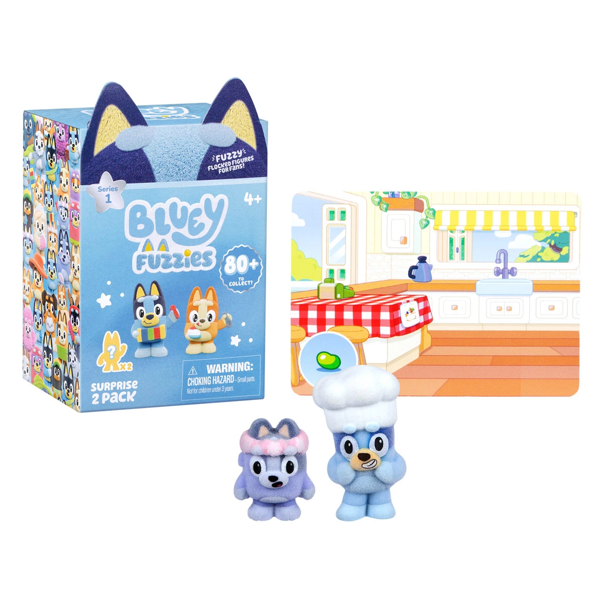 PACK 2 FIGURAS DE ACCIÓN BLUEY FUZZIES - 1