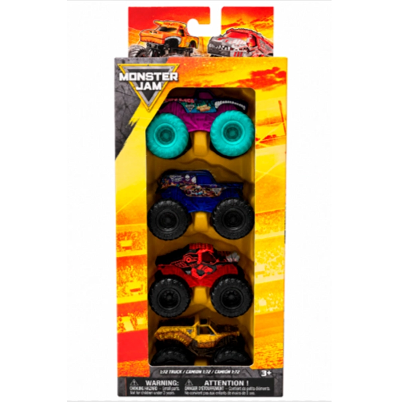 SET 4 AUTOS DE JUGUETE MONSTER JAM 1:72 - MODELO ALEATORIO - 2