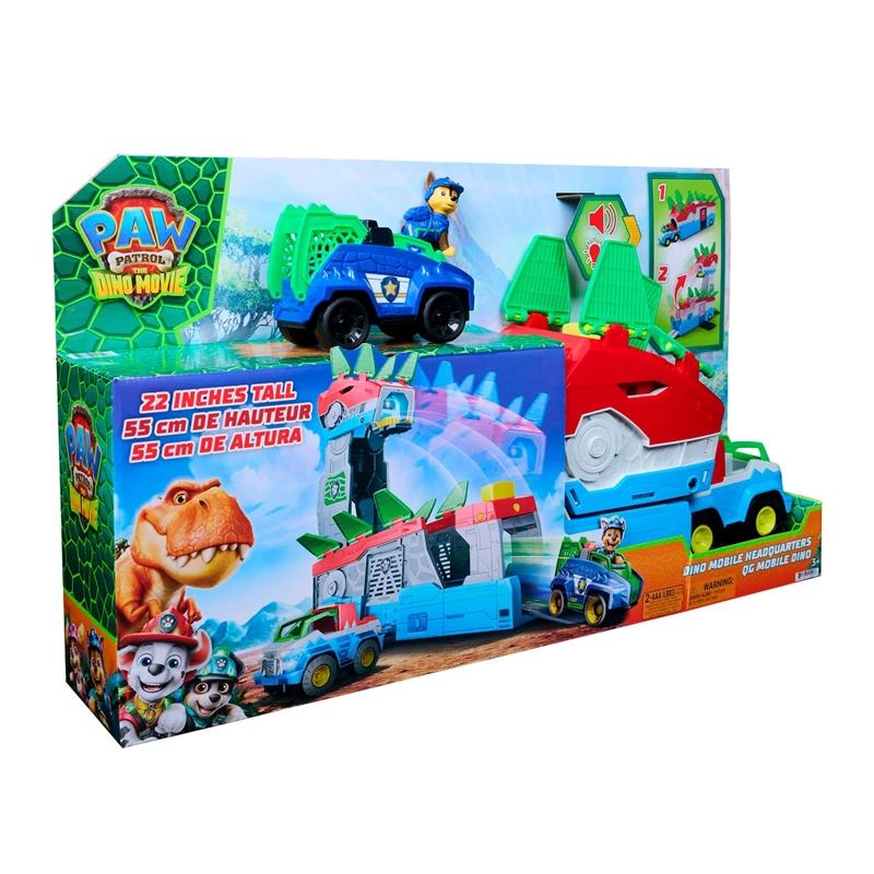 VEHÍCULO DE JUGUETE PAW PATROL MOVIE DINO MOBILE HQ CUARTEL - 4