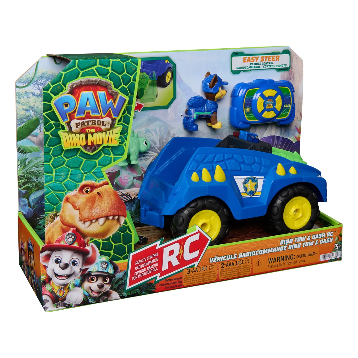 VEHÍCULO DE JUGUETE PAW PATROL MOVIE DINO CAMIÓN DE REMOLQUE DASH RADIOCONTROL - 1