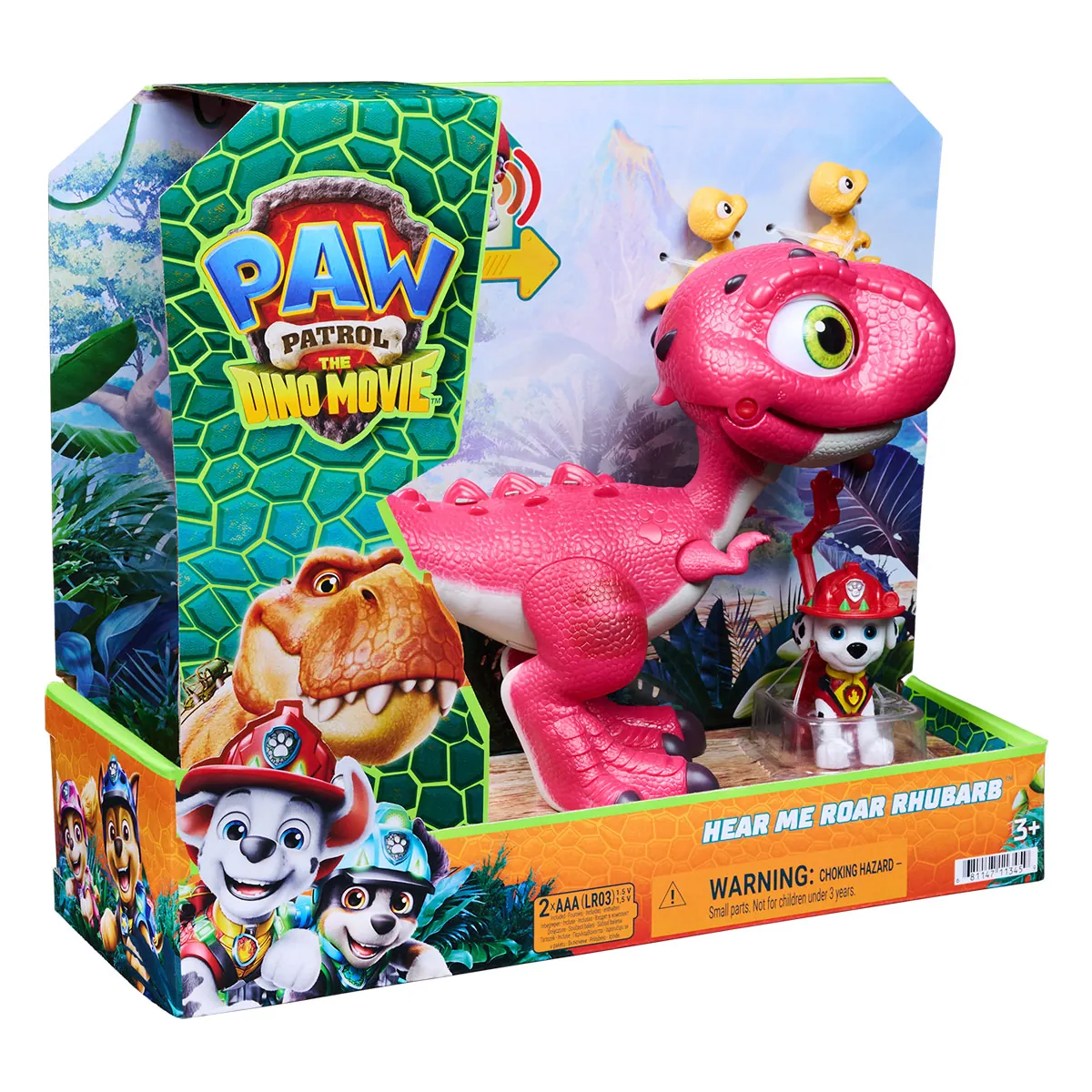 FIGURA DE ACCIÓN PAW PATROL MOVIE DINO RHUBARB Y MARSHALL - 3