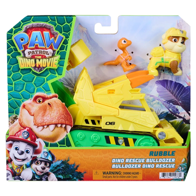 VEHÍCULO DE JUGUETE PAW PATROL RUBBLE DINO RESCUE CON FIGURA - 4
