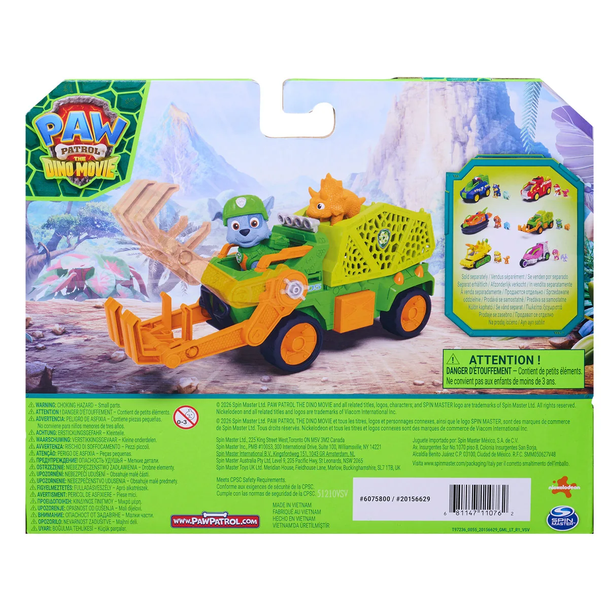 VEHÍCULO DE JUGUETE PAW PATROL DINO VEHÍCULO DE ROCKY  - 2