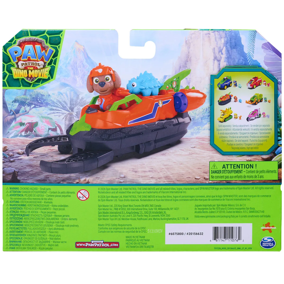 VEHÍCULO DE JUGUETE PAW PATROL DINO VEHÍCULO DE ZUMA  - 3